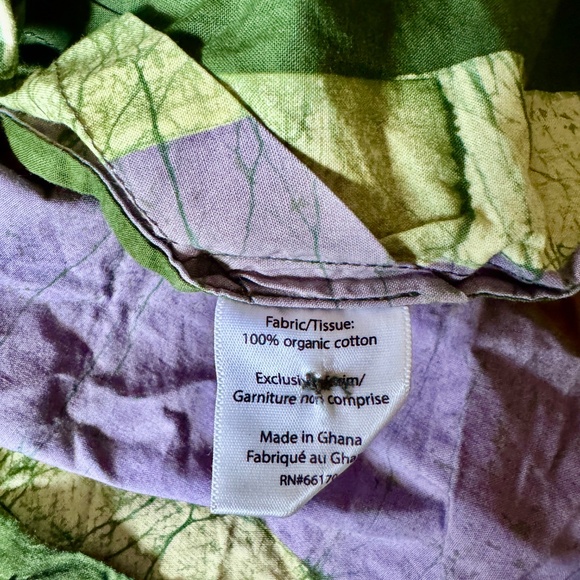 Osei Duro Organic Cotton Vibrant Striped Blouse in Sz. 3XL - Picture 8 of 11